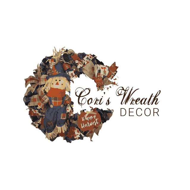 logo image for Cori's Wreath Decor. A wreath crafter for all occasions located in Manteca, California.